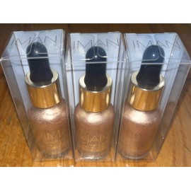Iman Cosmetics 3 Bottle Lot Of IMAN LUXURY LIQUID ILLUMINATOR in Shade Serve. Read Description