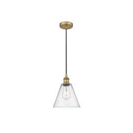 Innovations Lighting Berkshire - 1 Light Cord Hung Mini Pendant in Modern Style-10.75 Inches Tall and 8 Inches Wide-Brushed Brass Finish-Seed