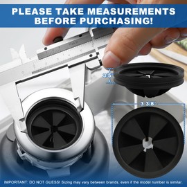 Garbage Disposal Splash Guard Collar Sink Baffle, Food Waste Disposer Parts Accessories, 3-3/8 Inch Multi-Function Drain Plugs for Garbagal Disposals by CLEESINK