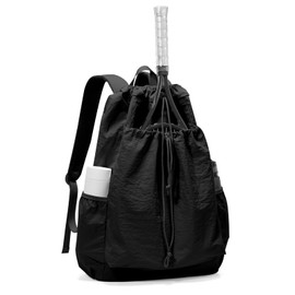 BJLFS Tennis Racket Bag Women Lightweight Tennis Sports Backpack Men Tennis Pickleball Badminton Squash Racket Bag Black