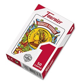 Fournier 1-50 Spanish Playing Cards (Red) by Fournier