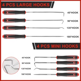Rxoyosk 8PCS Precision Pick Set - Easy Removal Tool for Automotive Oil Seals, O-Rings, and Gaskets, Lock Pick Set, Picks, Pick Tool