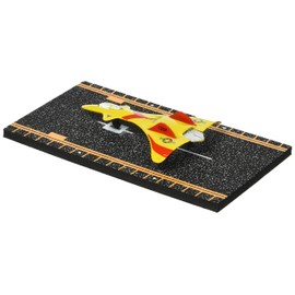 Hot Wings Planes X-111 with Connectible Runway,Silver/Black