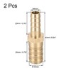 sourcing map Brass Reducer Barb Hose Connector Adapter 12 mm