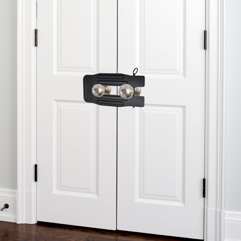 French Door Lock Childproof | Adjustable Double Door Reinforcement Lock