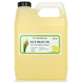 Dr Adorable - 32 oz - Rice Bran Oil - 100% Pure Natural Premium Organic Cold Pressed