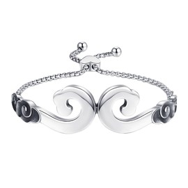 HIJONES Monkey Wukong Adjustable Bracelet for Women Men Incantation of The Golden Hoop Auspicious Clouds Charm Hand Jewelry Silver