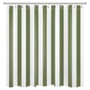 LB Sage Green and White Striped Fabric Shower Curtain for