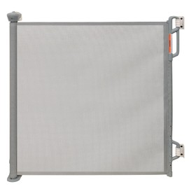 33.5" Retractable Baby Safety Gate/Mesh Dog Gate, Suitable for Indoor and Outdoor Use, Extends to 55" Wide, Gray