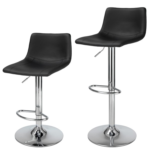 Finnhomy Bar Stools Modern PU Leather, Bar Stools Set of