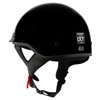 Milwaukee Helmets MPH9719DOT Momentum DOT Black Half Face Motorcycle Bikers