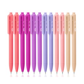 Mr. Pen- Retractable Gel Pens, 12Pack, Black Ink, Blushing Bloom Color Barrel Gel Pens, Gel Pens Fine Point 0.5mm, Retractable Pens, Cute Pens, Gel Ink Pens, Aesthetic Pens for Journaling