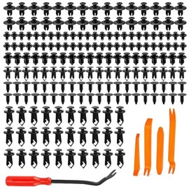 Car Trim Clips, 200 Pieces 6 Style Assorted Car Clips and Fasteners Set Plastic Car Interior Fixing Rivets Retainer Clips for Car Door Trim, Bumper, Panel,