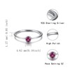 Simple Birthstone Rings for Women Family Jewelry 925 Sterling Silver