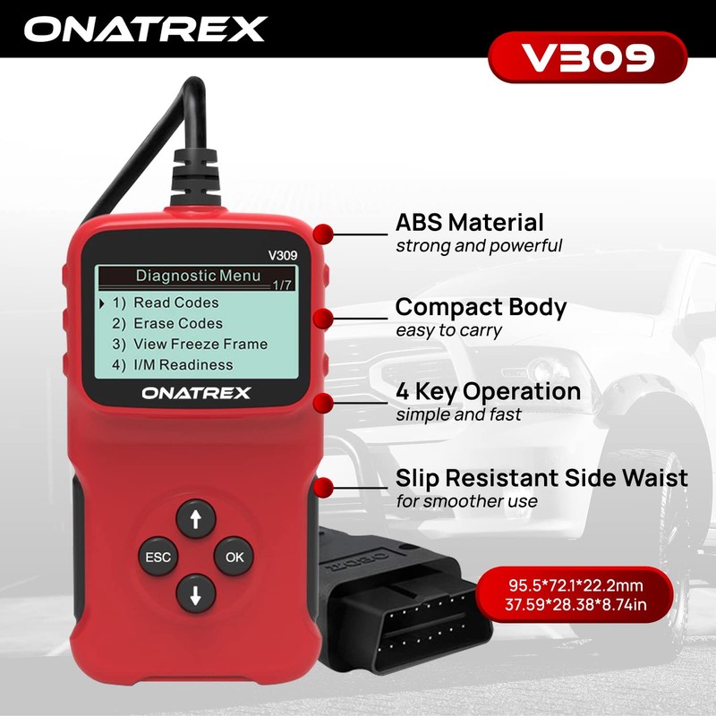 ONATREX OBD2 Scanner Code Reader Fault Code Reader Scanner CAN