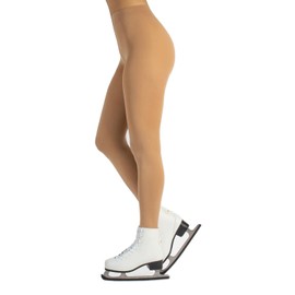 CALZITALY Women's Ice Skating Tights, Figure Skating Stockings, Opaque Women's Tights, 80 Denier, Scooter, Ice, Made in Italy, skin-coloured