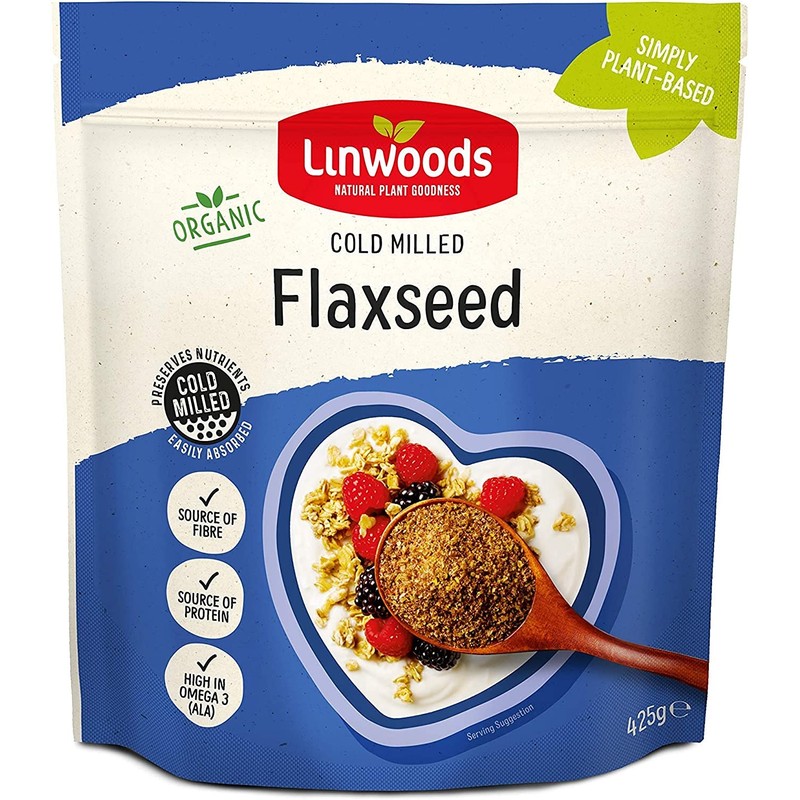 Linwoods Milled Organic Flaxseed 425g (Pack of 12)