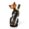 Tooarts Cat Shaped Wine Holder Wine Rack shelf Metal Sculpture