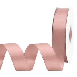 BVIEAKD Peach Satin Ribbon - 1" x 50 Yards Double Faced Solid Color Ribbon for Crafts Weddings Bow Making & More