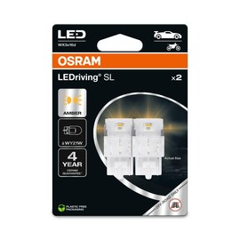 OSRAM LEDriving SL, ≜ WY21W, Amber, Double Blister (2 lamps), LED Retrofit, offroad use only