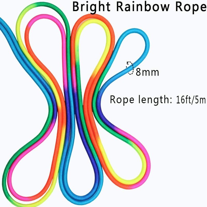 16 FT Long Jump Rope for Kids, Adjustable Double Dutch