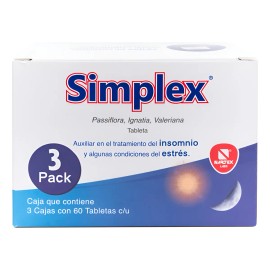 Simplex Caja 180 Tabs Auxiliar Antiestrés E Insomnio Nartex