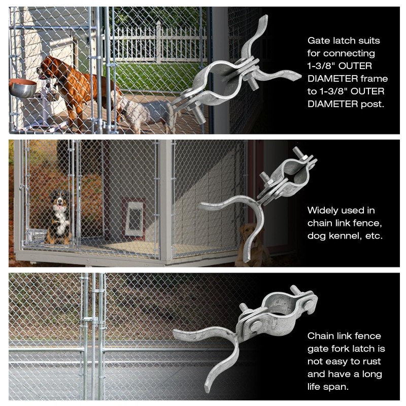 DUZFOREI 2PCS Chain Link Fence Gate Latch with Padlock Hole