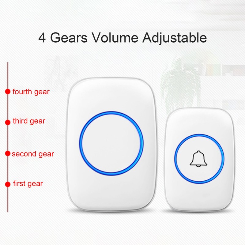 Wireless Doorbell Receiver Transmitter Battery Powered Simple Outside Waterproof Intelligent