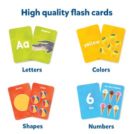 Skillmatics Thick Flash Cards for Toddlers - Letters, Numbers, Shapes & Colors, Montessori Toys & Games, Stocking Stuffers, Preschool Learning Activities, Gifts for Kids 1, 2, 3, 4 Years