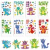 24 Sheets Dragon Stickers Make a Face Dragon Sticker Sheets
