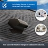 RDP Rooftop Exhaust Vent Cap with Damper (6 Inch, Black)