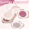 QIUFSSE Glitter Eyeshadow Bright Purple Single Eyeshadow,Ultra Fine Shimmer Eyeshadow