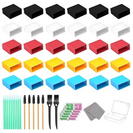 30 PCS 5 Colors USB Type-A Anti Dust Cover Plugs, USB Male Type-A Dust Stopper with Digital Product Cleaning Kit,Silicone Soft Anti Dust Cover Protector Plugs Cap for USB A (30PCS)