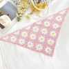 Floral Crochet Bandana for Women Knitted Head Scarf Soft Flower