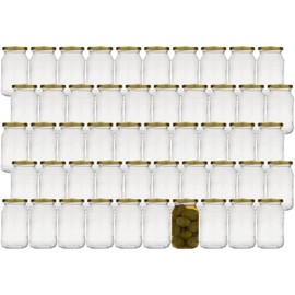 Flaschenland - Preserving Jars Set 250 ml with Twist-Off Lid 58, Airtight Jam Jars, Storage Jars for Pickling, Canning and Storing, Food-Safe, BPA-Free, Made in Germany (100)