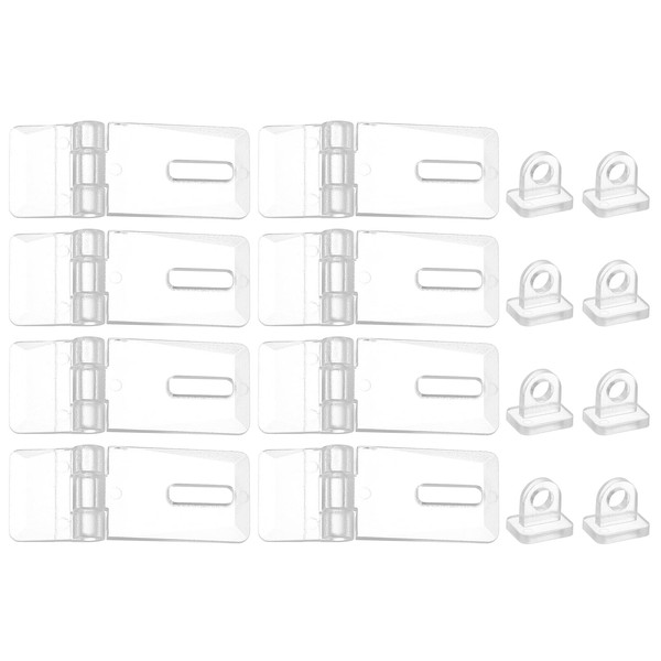 sourcing map 8Pcs 41x16mm Acrylic Hasp Latch, Clear Acrylic Hasp