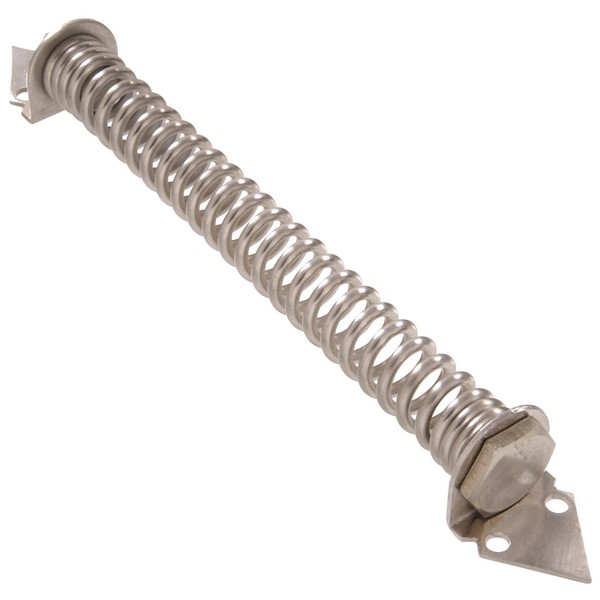 Hardware Essentials 851838 Stainless Steel Self-Closing Gate Spring, Adjustable Tension, 12 Inch