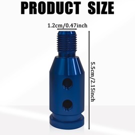 msyuusr Universal Shift Knob Adapter, Automatic Shift Knob, M12×1.25 Aluminum Alloy Shifter Knob Adapter Car Accessories, for Non-Threaded Shift Knob Adapter (Blue)