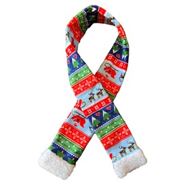 Huxley & Kent Festive Christmas Holiday Scarf | Ugly Sweater (Large) | Cute Fun Winter Pet Accessory