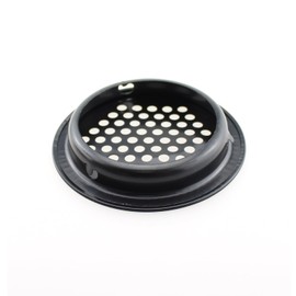 Maxmoral 10PCS Round Mesh Vent Stainless Steel Beehive Round Edge Arched Belly Shutter Grommets 53MM Black Drying Cabinet Drawer Cigar Box Guitar Deck for Cabinet and Shoe Cabinet and Wardrobe