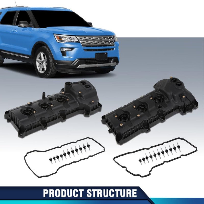 PIT66 Engine Valve Covers Set Compatible with 2011-2018 Ford Edge
