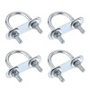sourcing map Round U-Bolts 4 Sets 1.06"(27mm) Inner Width 53mm