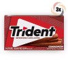 Trident 3x Packs Trident Cinnamon Flavor Sugar Free Chewing Gum - 14 Sticks Per Pack