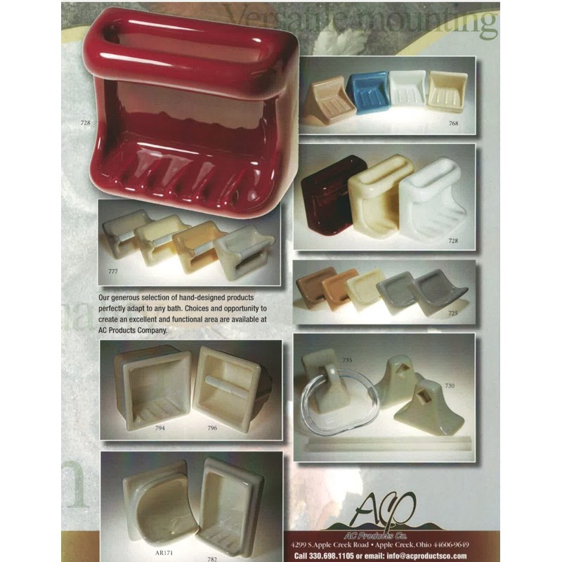 AC Products Vintage White Ceramic TP Toilet Paper Holder Thinset