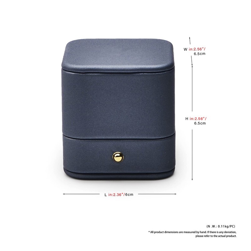 Oirlv Ring Case PU Leather Single Piece Portable Mini Proposal