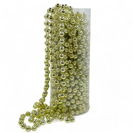 MIJOMA Pearl Garland - Elegant Pearl Ribbon, Pearl Necklace & Decorative Bead Cord | Stylish Table Decoration, Christmas, Advent, Wedding | 8 mm Decorative Beads, 8 Metres (Snowmint)