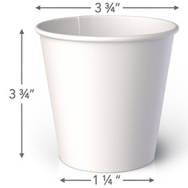 100-Pack 4 oz. White Paper Disposable Cups – Hot and Cold Beverage Drinking Cup for Water, Juice, Coffee or Tea – Ideal for Water Coolers, Party, or Coffee On the Go’
