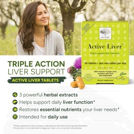 NEW NORDIC Active Liver 30-Day Supply, Daily Liver Supplement, Milk Thistle, Artichoke & Turmeric, 30 Tablets (Pack of 1)