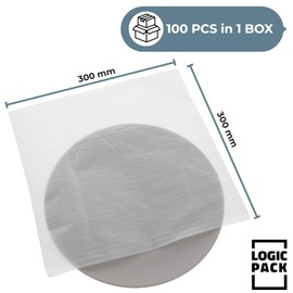 LOGIC PACK Packaging Material Pack of 100 Foam Film for Moving Storage of Tableware and Glass Foam Packaging Lightweight and Semi-Transparent Packing Paper Moving Material 300 mm x 300 mm x 1 mm