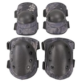 Bargain Crusader - Rodilleras tácticas militares - Juego de almohadillas para orejas protectoras para codos Airsoft, rodilleras, combate, paintball, patinaje, deportes al aire última intervensión,